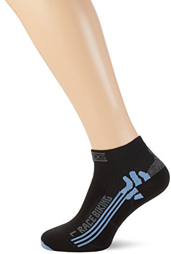 X-Socks Funktionssocken Bike Racing Lady, Black/Sky Blu, 41/42 von X-Socks