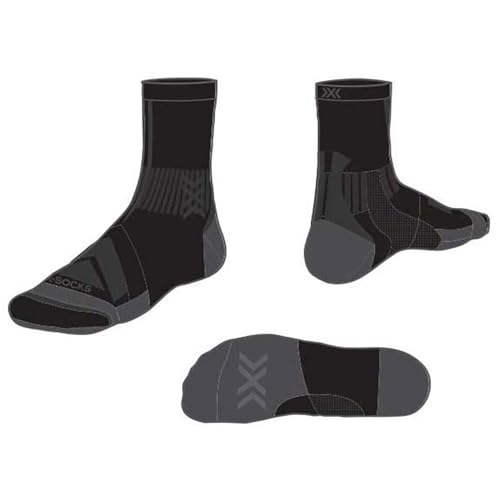 X-Socks Gravel Discover Crew Fahrradsocke Schwarz Unisex Grösse 39-41 von X-Socks