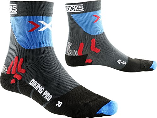 X-Socks Herren Radstrumpf BIKING PRO, Anthracite/French Blue, 35/38, X020370 X-Socks Herren Radstrumpf BIKING PRO, Anthracite/French Blue, 35/38, X020370 von X-Socks