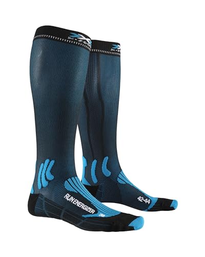 X-Socks X-Bionic Unisex Funktionssocken Run Energizer Socken, A007 Teal Blue/Opal Black, 42-44 EU von X-Bionic