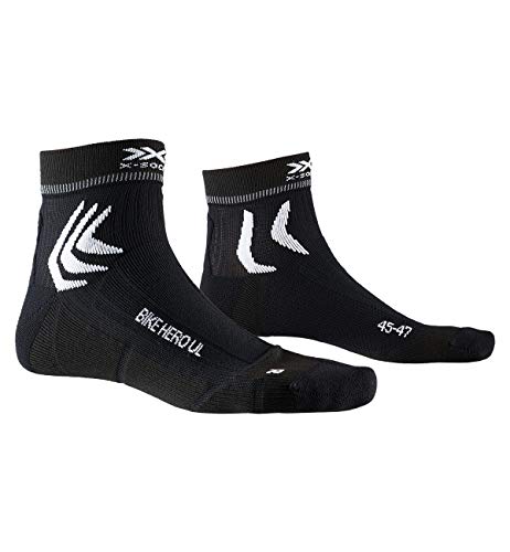 X-Socks Unisex Bike Hero Ul Socke, B002 Opal Black, 44 EU von X-Bionic