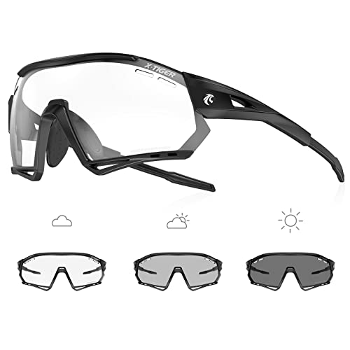 X-TIGER Fahrradbrille selbsttönend Sonnenbrille Herren Damen TR90 Rahmen UV400 Schutz Photochromatisch Sportsonnenbrille X-TIGER Fahrradbrille selbsttönend Sonnenbrille Herren Damen TR90 Rahmen UV400 Schutz Photochromatisch Sportsonnenbrille von X-TIGER
