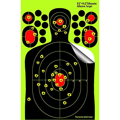 24,1x36,8cm / 14,5x9,5 Zoll Human Splatter Targets/Schüsse platzen hellgelb/Einschusserkennung auf Langer Distanz (10) von X-Targets