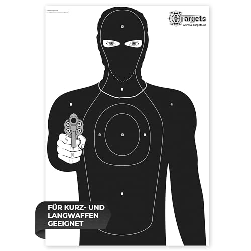 Große Zielscheiben Criminal Target / 50x70 cm/Papier 120g/m² (5 Stück) von X-Targets