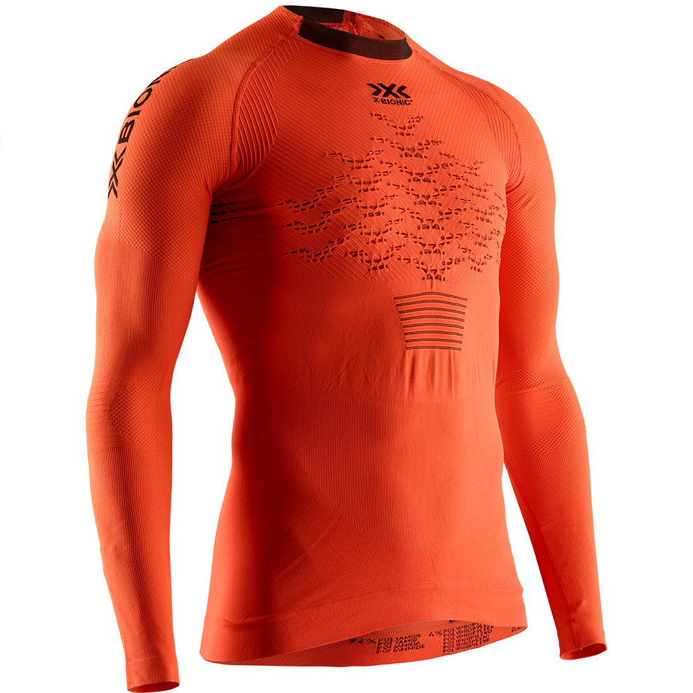 X-bionic The Trick 4.0 Run Long Sleeve T-shirt Orange 2XL Mann von X-bionic