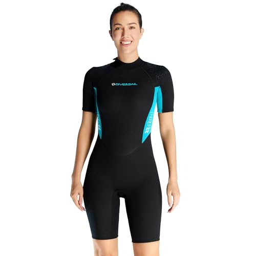 Kurze Neoprenanzüge für Damen 1.5mm Neopren Tauchanzug für Frauen Rückenverschluss Neoprenanzüge Tauchanzug kurzen Ärmeln für Tauchen Schnorcheln Surfen und Schwimmen S Größe Kurze Neoprenanzüge für Damen 1.5mm Neopren Tauchanzug für Frauen Rückenverschluss Neoprenanzüge Tauchanzug kurzen Ärmeln für Tauchen Schnorcheln Surfen und Schwimmen S Größe von X-mAnTA
