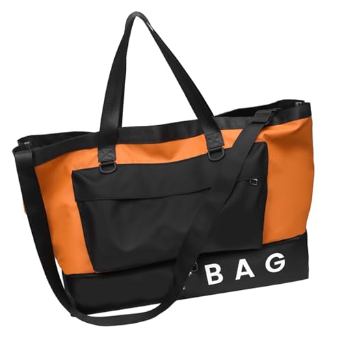 Fitness Bag Travel Bag Gepäcktasche Große Kapazität Trainingstasche Kontrast Farbe Über Nacht Tasche Wochenenden Taschen Sporttasche von XAGMODSHN