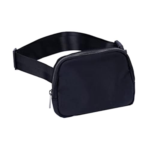 Herren Crossbody Hüfttasche Nylon Pack Verstellbare Brustgürteltasche Große Kapazität Bauchtasche für Laufen, Reisen, Fitness, Farbe: Schwarz, as described von XAGMODSHN