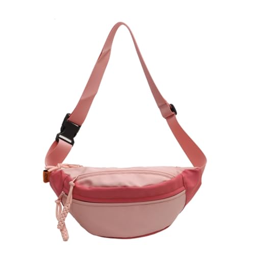 XAGMODSHN 2023 Hüfttasche, große Kapazität, modisch, Freizeit, Gürteltasche, Brusttasche, Unisex, vielseitige Crossbody-Tasche, Helles Pink, von XAGMODSHN