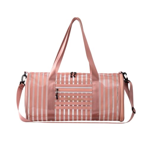 XAGMODSHN Stylische PVC Turnbeutel für Fitnessbegeisterte Schultertaschen Handtasche für Sport und Reisen, Pink, As picture shown von XAGMODSHN