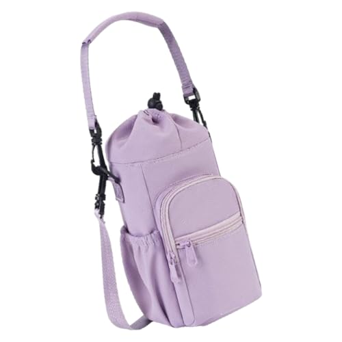 XAGMODSHN Wasserflaschenhalter, Thermotaschen mit Kordelzug zum Wandern, isolierte Wasserflaschenhülle, Schultertasche für Radfahrer, violett, 30X12X10CM XAGMODSHN Wasserflaschenhalter, Thermotaschen mit Kordelzug zum Wandern, isolierte Wasserflaschenhülle, Schultertasche für Radfahrer, violett, 30X12X10CM von XAGMODSHN