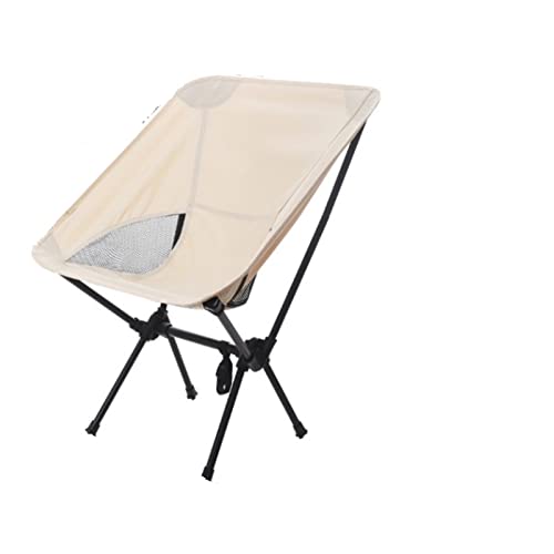 XANAYXWJ Angelstuhl Klappbarer Campingstuhl für den Außenbereich, tragbarer ultraleichter Angelstuhl, Faltbarer Hocker, Abnehmbarer Sitz mit Tragetasche, Gartenmöbel (Beige) von XANAYXWJ