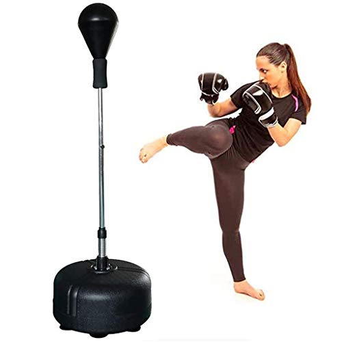 XANAYXWJ Boxsäcke, Sockel-Boxsäcke, höhenverstellbare Fitness-Fokus-Taschen zum Üben von Karate und Dekompressions-Kick-Training, Schwarze Speed-Bags von XANAYXWJ