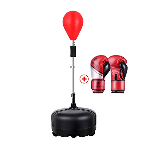 XANAYXWJ Boxsäcke Boxsack, höhenverstellbarer Speedbag, zum Üben von Karate, Kampfsport, Kickboxen, für Erwachsene und Jugendliche Speed ​​Bags (Farbe: Rot, Größe: Erwachsene) von XANAYXWJ