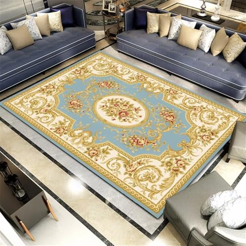 XANAYXWJ Coole Teppiche für Schlafzimmer, Blauer Esszimmerteppich, 180 x 250 cm, Spielmatten für den Boden, 5 Fuß 10,9 Zoll x 8 Fuß 2,4 Zoll von XANAYXWJ