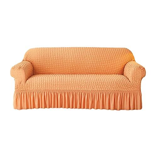 XANAYXWJ Dehnbarer Sofabezug, langlebig, waschbar, elastisch, Schonbezug für 3-Sitzer-Sofa, Orange von XANAYXWJ