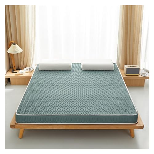 XANAYXWJ Kokospalmen-Matratzenauflage aus reinem Naturlatex, weichere Härte – 3E umweltfreundliche Kokospalme – 7-Zonen-Unterstützung (Farbe: Grün, Größe: 90 x 190 x 5 cm) von XANAYXWJ