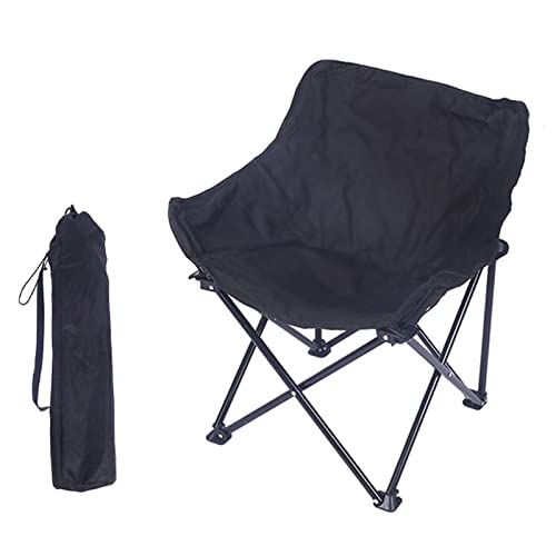 XANAYXWJ Outdoor Folding Moon Chair Campingstuhl Tragbare Strandstühle mit Seitentaschen und Aufbewahrungstasche, kompakter Freizeitstuhl für Sport, Wandern, Angeln von XANAYXWJ
