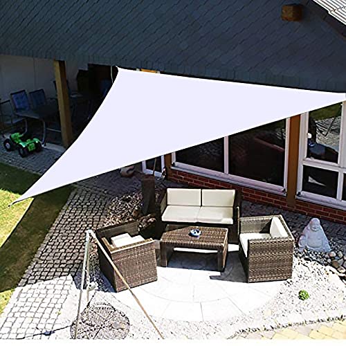 XANAYXWJ Sonnensegel 12 Größen, Dreieck-Segeldach mit Befestigungssatz, Garten-Sonnensegel, Sonnenschutz-Markisen für Außenterrasse, wasserdicht, UV-Schutz, 5 x 5 x 5 m von XANAYXWJ