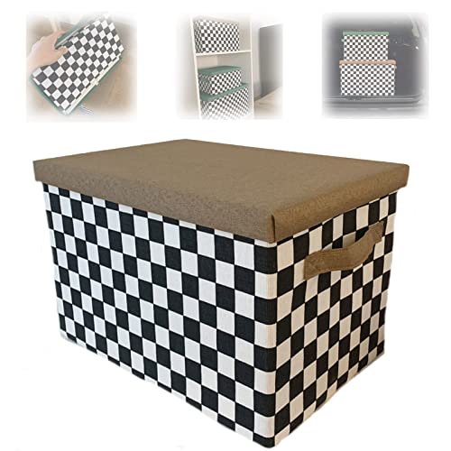 XANAYXWJ Staubdichte Aufbewahrungsbox mit Deckel, zusammenklappbare Aufbewahrungsbox fürs Auto, Aufbewahrungsbox für Zuhause, 34 x 25 x 18 cm/39 x 27 x 25 cm/47 x 32 x 30 cm, Staub- und von XANAYXWJ