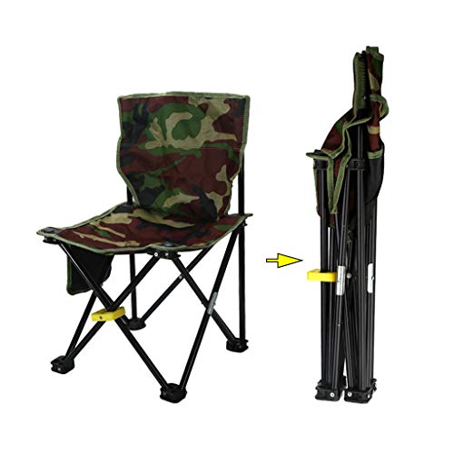 XANAYXWJ Strandstuhl, zusammenklappbarer Campingstuhl, Leichter tragbarer Outdoor-Stuhl zum Angeln, Garten, Wandern, Rucksackreisen, Reisen, Außensitz (Größe: 42 x 42 x 72 cm) von XANAYXWJ