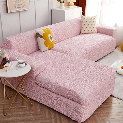 XANAYXWJ Superweicher Sofabezug aus Mikrofaserstoff, waschbarer Schonbezug für Loveseat, Stretch-Fit-Couchbezug, Möbelschutz für 2-Sitzer-Sofa, modernes rosa Design von XANAYXWJ