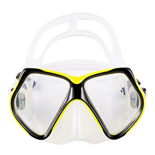 XANAYXWJ Taucherbrille, Schnorchel-Taucherbrille, Männer und Frauen, Taucherbrille aus gehärtetem Glas, integrierte Antibeschlag-Berufsschwimmbrille für Erwachsene, Taucherbrillen-Maske, von XANAYXWJ