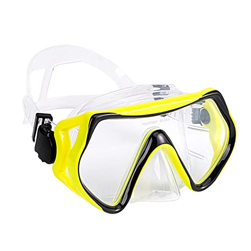 XANAYXWJ Taucherbrille, Taucherbrille aus gehärtetem Glas, Antibeschlag, integrierte professionelle Schwimmbrille für Erwachsene, Taucherbrille, Maske, Schwimmbrille mit Nasenmaske, von XANAYXWJ