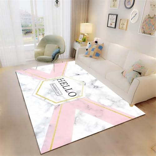 XANAYXWJ Teppiche für Wohnzimmer, rosa Nachttischvorleger für Schlafzimmer, 180 x 250 cm, Baby-Krabbelmatte, 5 Fuß 10,9 Zoll x 8 Fuß 2,4 Zoll von XANAYXWJ