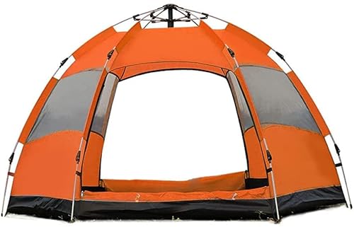 XANAYXWJ Zelt, automatisch öffnendes Pop-up-Zelt, Outdoor-Campingzelt, doppellagig, tragbar, leicht, Rucksackzelt, Sonnenschutz, Strandzelt (blau, 3–5 Personen), wunderschöne Landschaft von XANAYXWJ