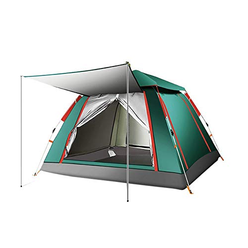 XANAYXWJ Zelt Automatisches Zelt im Freien, Geschwindigkeitsöffnung, 3–4 Personen, dick, regenfest, Camping, vierseitiges Zelt, geeignet für Strand, Garten, Camping, Angeln (blauer automatischer von XANAYXWJ