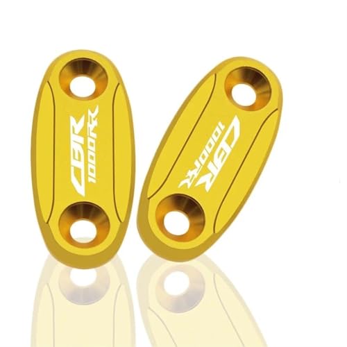 XBMTN Motorrad Rückspiegel Sockel Abdeckung Windschutzscheibe Antriebsspiegel Loch Abdeckung Für Honda CBR1000RR 2008-2017(Gold) von XBMTN