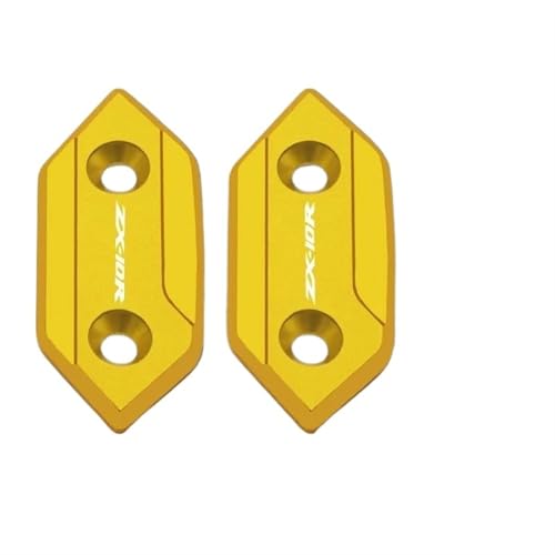 XBMTN Motorrad Rückspiegel Sockel Abdeckung Windschutzscheibe Antriebsspiegel Loch Abdeckung Für Kawasaki ZX 10R 2008-2010(Gold) von XBMTN