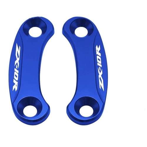 XBMTN Motorrad Rückspiegel Sockel Abdeckung Windschutzscheibe Antriebsspiegel Loch Abdeckung Für Kawasaki ZX 10R 2016-2024(BLAU) von XBMTN