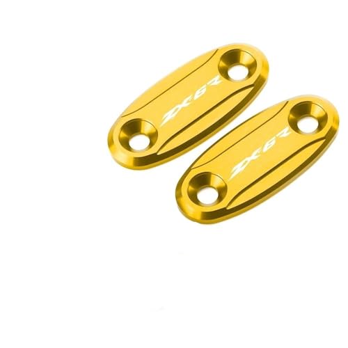 XBMTN Motorrad Rückspiegel Sockel Abdeckung Windschutzscheibe Antriebsspiegel Loch Abdeckung Für Kawasaki ZX 6R 2005-2008(Gold) von XBMTN