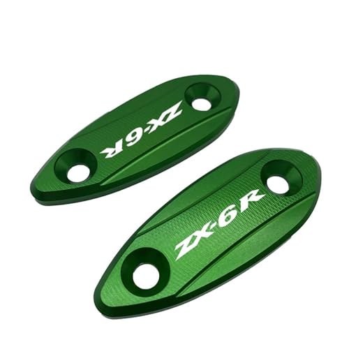 XBMTN Motorrad Rückspiegel Sockel Abdeckung Windschutzscheibe Antriebsspiegel Loch Abdeckung Für Kawasaki ZX6R ZX 6R 2009-2015(GRÜN) von XBMTN