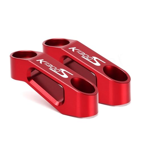 XBMTN Motorrad Rückspiegel Verlängerung Riser Verlängern Adapter Für BMW K1300S K1300R K1300 S R K 1300S 1300R(Red K1300S) von XBMTN