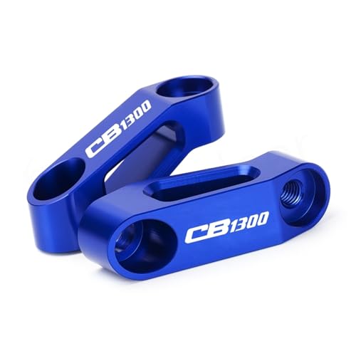 XBMTN Motorrad Rückspiegel Verlängerung Riser Verlängern Adapter Für Honda CB1100 CB1300 CB 1100 1300(Blue CB1300) von XBMTN