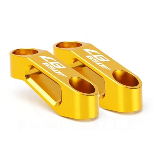 XBMTN Motorrad Rückspiegel Verlängerung Riser Verlängern Adapter Für Honda CB650R CB650F CB 650 R CB 650 F(Gold CB650F) von XBMTN