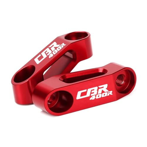 XBMTN Motorrad Rückspiegel Verlängerung Riser Verlängern Adapter Für Honda CBR300R CBR400R CBR 300 400 R(Red CBR400R) von XBMTN