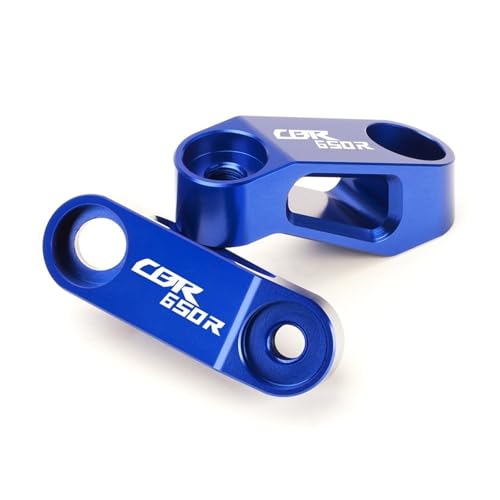 XBMTN Motorrad Rückspiegel Verlängerung Riser Verlängern Adapter Für Honda CBR650R CB1000R CBR 650 R CB 1000R(Blue CBR650R) von XBMTN