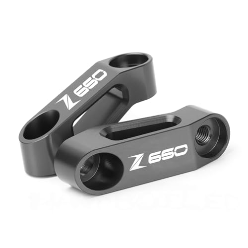 XBMTN Motorrad Rückspiegel Verlängerung Riser Verlängern Adapter Für Kawasaki Z650 Z750 Z800 Z1000 Z 650 750 800 1000(Gray Z650) von XBMTN