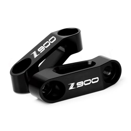 XBMTN Motorrad Rückspiegel Verlängerung Riser Verlängern Adapter Für Kawasaki Z900 Z 900 Z800 Z 800(Black Z900) von XBMTN