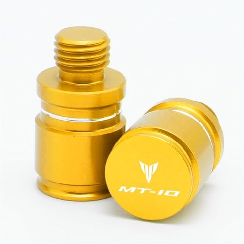 XBMTN Motorrad-Spiegellochstopfen, Schrauben, Kappen, Bolzen, Abdeckung für Yamaha MT10 MT 10 2015–2022 2023 (Farbe: Gold) von XBMTN