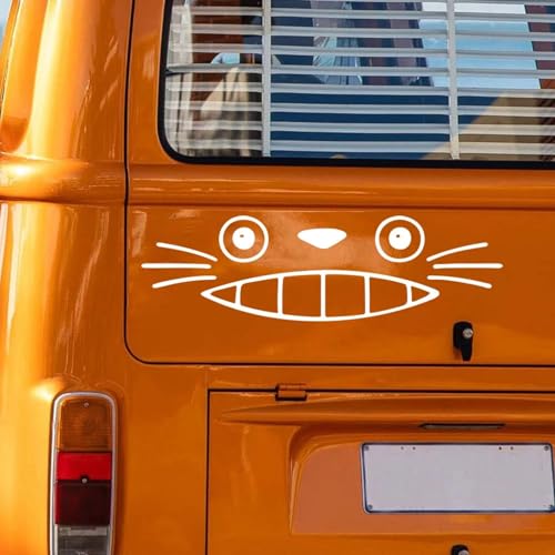 XBQAEWOK Cartoon Smile Katze Happy Auto Aufkleber Aufkleber, passend für Auto Fahrzeug Windschutzscheibe Stoßstange Vinyl Dekor von XBQAEWOK