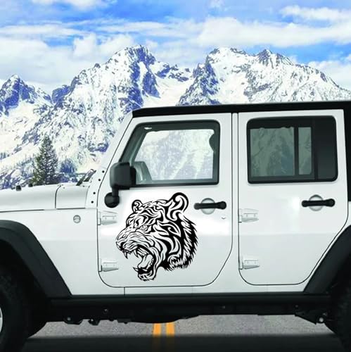 XBQAEWOK Cartoon Tiger Beast Tier Auto Aufkleber Aufkleber für Motorhaube Stoßstange Tür Windschutzscheibe Windschutzscheibe Auto Fahrzeug Vinyl Dekor von XBQAEWOK