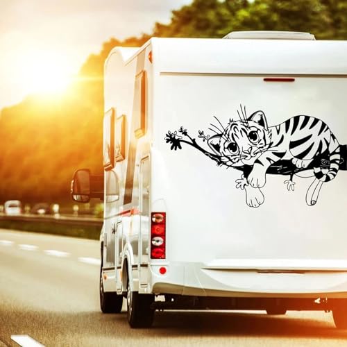 XBQAEWOK Cartoon Tiger Schlaft auf dem Baum Auto Aufkleber Aufkleber Natur Dschungel Landschaft für Camper Wohnmobil Wohnmobil von XBQAEWOK