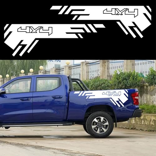 XBQAEWOK Pickup Aufkleber Auto Kofferraum Seite Aufkleber, passend für Ford Ranger Truck 4x4 Grafik Vinyl Film Custom Decor Cover Auto Zubehör von XBQAEWOK