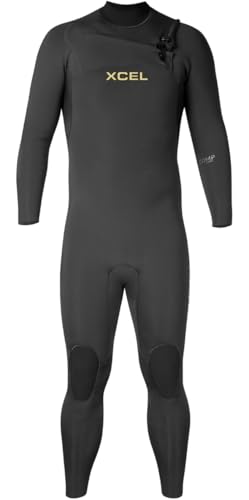 XCEL Comp Herren Neoprenanzug mit Brustreißverschluss, 4/3 mm, Schwarz von XCEL