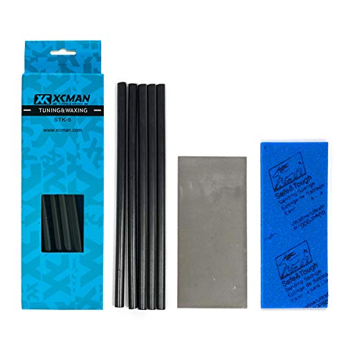 XCMAN Alpine Freeride Snowboard Ski Base Ptex Base Repair Kit: 5 ptex, Metal Scraper, Sanding Sponge von XCMAN